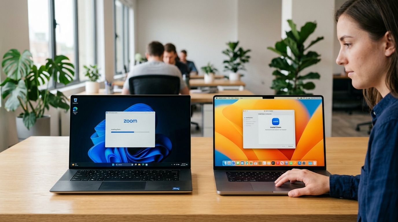 Windows 和 Mac 安装 zoom 电脑版步骤对比
